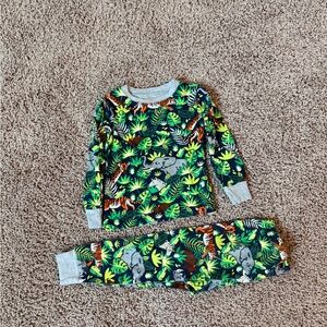 Hatley Green and Gray Jungle Adventure Pajama Set